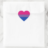 Bisexual Fierté autocollants - coeurs (Sac)