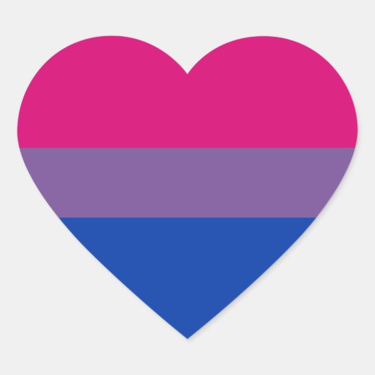 Bisexual Fierté autocollants - coeurs (Devant)