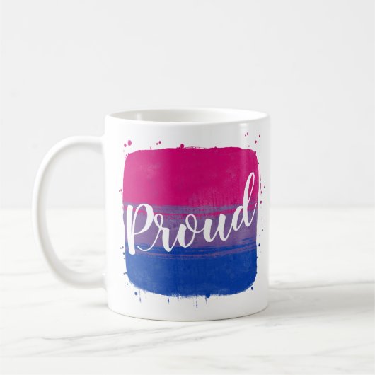 Bisexual Fierté Drapeau Café Mug (Gauche)