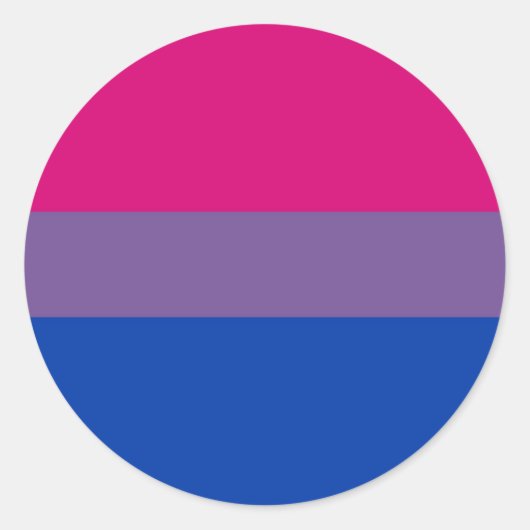 Bisexual Flag Ronde Sticker (Voorkant)