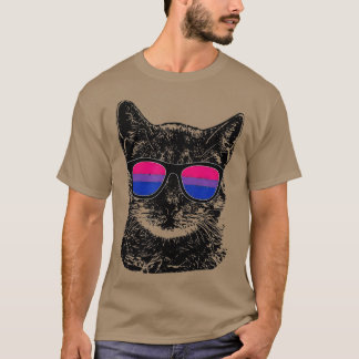 Bisexual Gay Pride Cat LGBT zonnebril T-shirt