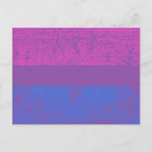 Bisexual Grunge Flag Colors Briefkaart