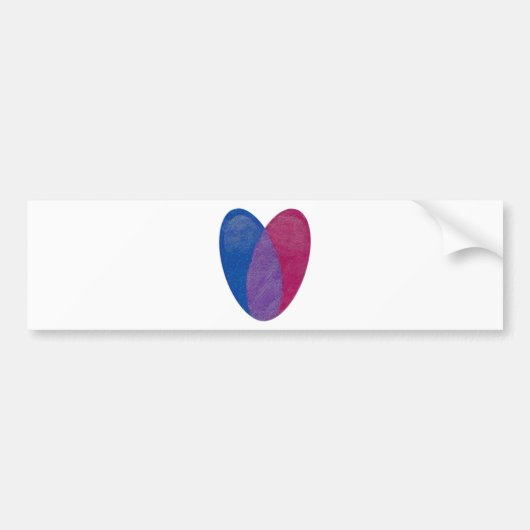 Bisexual Heart Bumpersticker (Voorkant)