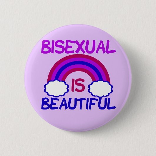 Bisexual is prachtig ronde button 5,7 cm (Voorkant)