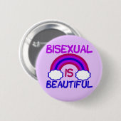 Bisexual is prachtig ronde button 5,7 cm (Voorkant /achterkant)