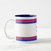 Bisexual Israel Pride Flag Small Tweekleurige Koffiemok (Links)