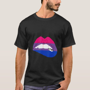 Bisexual Lips Bi Pride Bisexual Flag LGBTQ Bisexua T-shirt