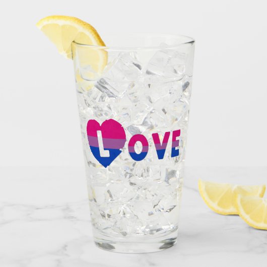 Bisexual LOVE Glas (Voorkant ijs)