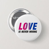 Bisexual Love is nooit verkeerd Ronde Button 5,7 Cm (Voorkant /achterkant)