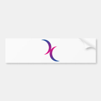 Bisexual maansymbool bumpersticker