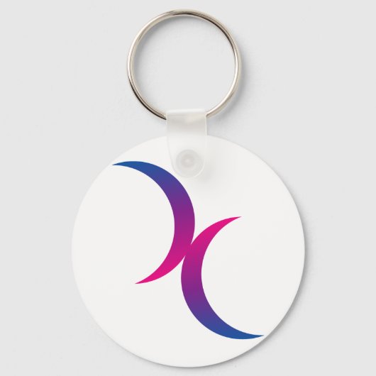 Bisexual maansymbool sleutelhanger (Voorkant)