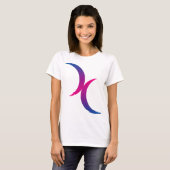 Bisexual maansymbool t-shirt (Voorkant volledig)