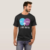 bisexual men women i like both venn diagram lgbt p t-shirt (Voorkant volledig)