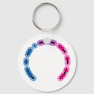 Bisexual Morse Code Arc Sleutelhanger