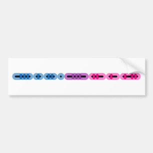 Bisexual Morse Code Bar Bumpersticker