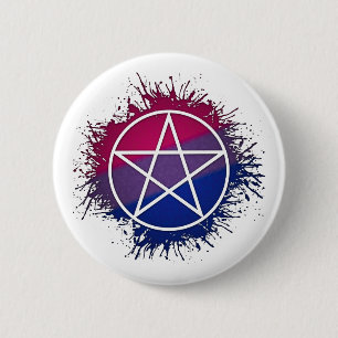 Bisexual Pentacle Ronde Button 5,7 Cm