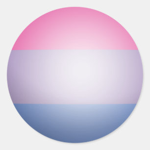 BISEXUAL PRIDE 3D KLEUREN - PNG.NL RONDE STICKER