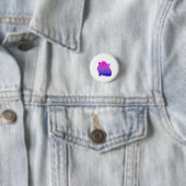 Bisexual Pride Anatomical Heart Ronde Button 3,2 Cm (In situ)