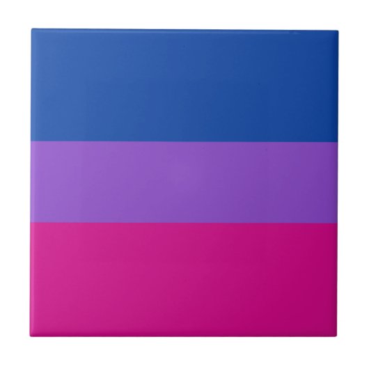 Bisexual Pride, Bold Stripes, LGBTQ PRIDE Tegeltje (Voorkant)