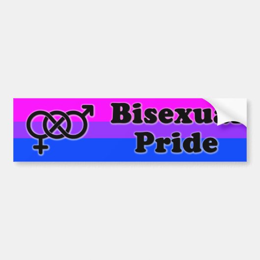 Bisexual Pride Bumpersticker (Voorkant)