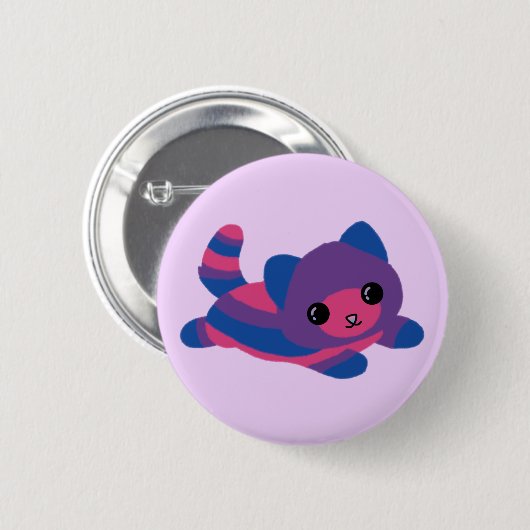 Bisexual Pride Cat Button (Voorkant /achterkant)