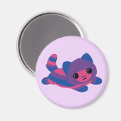 Bisexual Pride Cat Magnet Magneet (Voorkant / Achterkant)