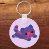 Bisexual Pride Cat Sleutelhanger (Voorkant)