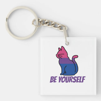 Bisexual Pride Cat - Wees jezelf Sleutelhanger