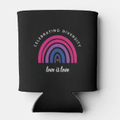 Bisexual Pride Celebrity Diversity Love is Love Blikjeskoeler (Achterkant)