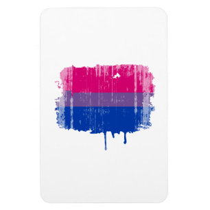 Bisexual Pride Colors in nood Magneet