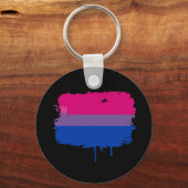 Bisexual Pride Colors Sleutelhanger (Voorkant)