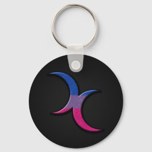 Bisexual Pride Crescent Moons Sleutelhanger
