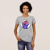 Bisexual Pride Fist Circle T-shirt (Voorkant volledig)