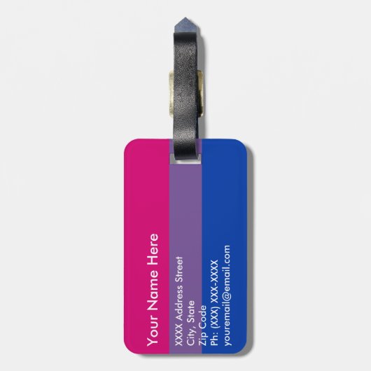 Bisexual Pride Flag Bagagelabel (Achterkant verticaal)