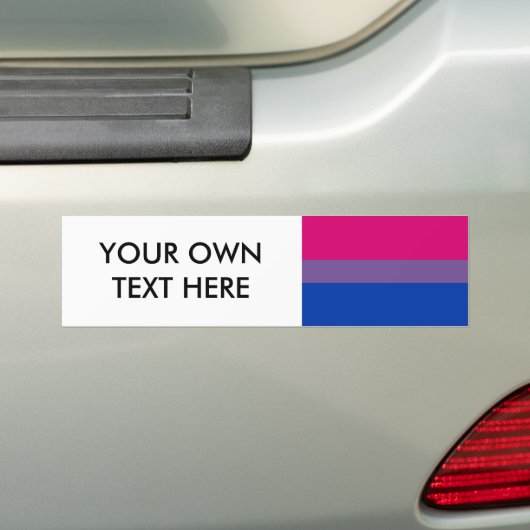 Bisexual Pride Flag Bumpersticker (Op auto)