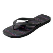 Bisexual Pride Flag Colored Gender Knot Symbol Teenslippers (Schuin)