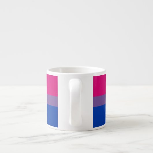 Bisexual Pride Flag Espresso Kop (Achterkant)