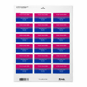 Bisexual Pride Flag Etiket (Full Sheet)
