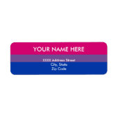 Bisexual Pride Flag Etiket (Voorkant)