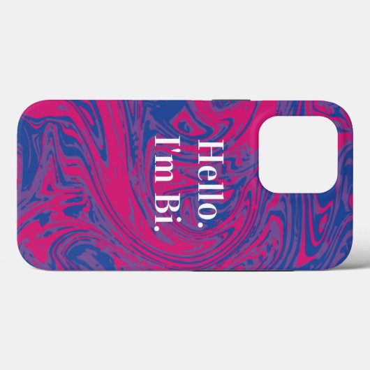 Bisexual Pride Flag Gemarmerd Abstract Case-Mate iPhone Case (Achterkant (horizontaal))