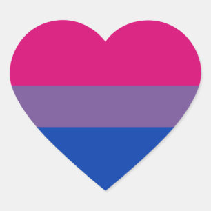 Bisexual Pride Flag Hart Sticker