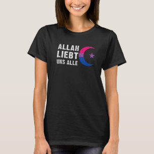 Bisexual Pride Flag Hilal crescent moon Islam 1 T-shirt