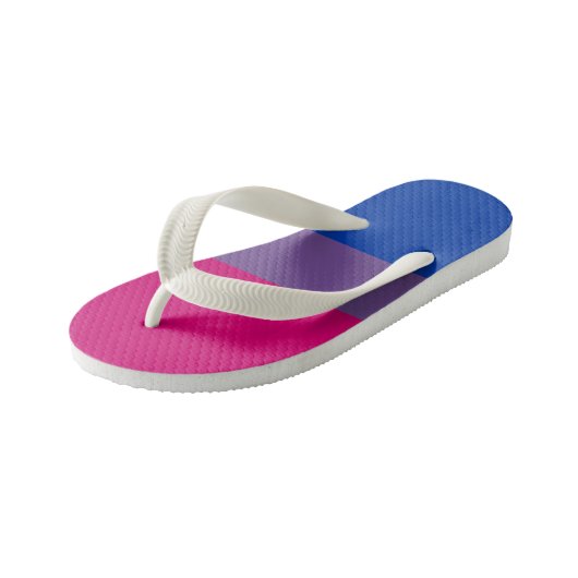 Bisexual Pride Flag Kinder Teenslippers (Schuin)