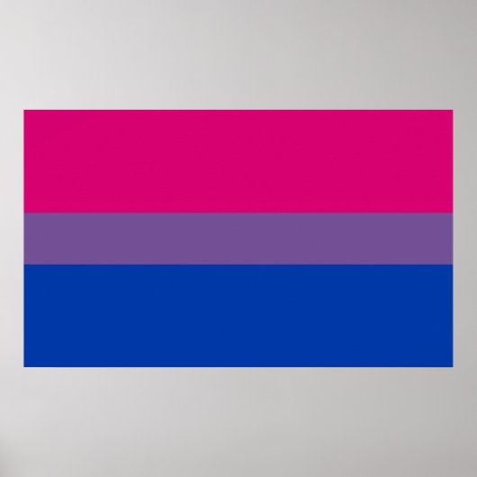 Bisexual Pride Flag Poster (Voorkant)