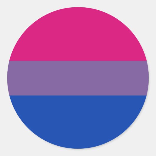 Bisexual Pride Flag Ronde Sticker (Voorkant)