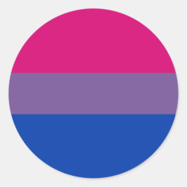 Bisexual Pride Flag Ronde Sticker
