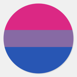 Bisexual Pride Flag Ronde Sticker