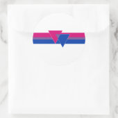 Bisexual Pride Flag Ronde Sticker (Tas)