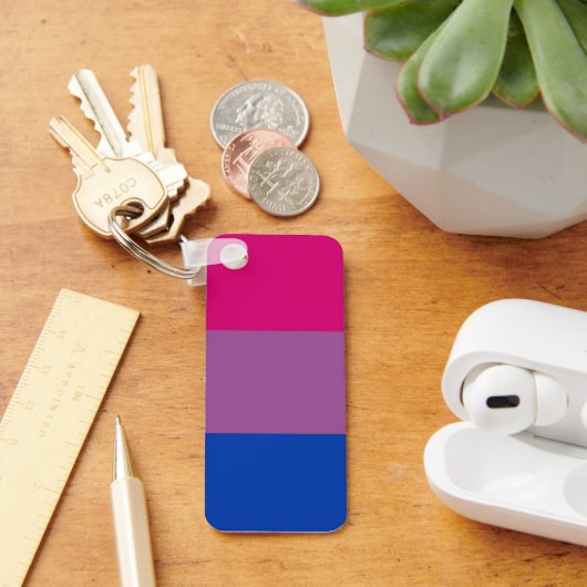 Bisexual Pride Flag Sleutelhanger (Bureau)