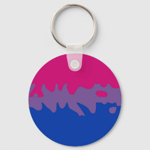 Bisexual Pride Flag Splash Sleutelhanger